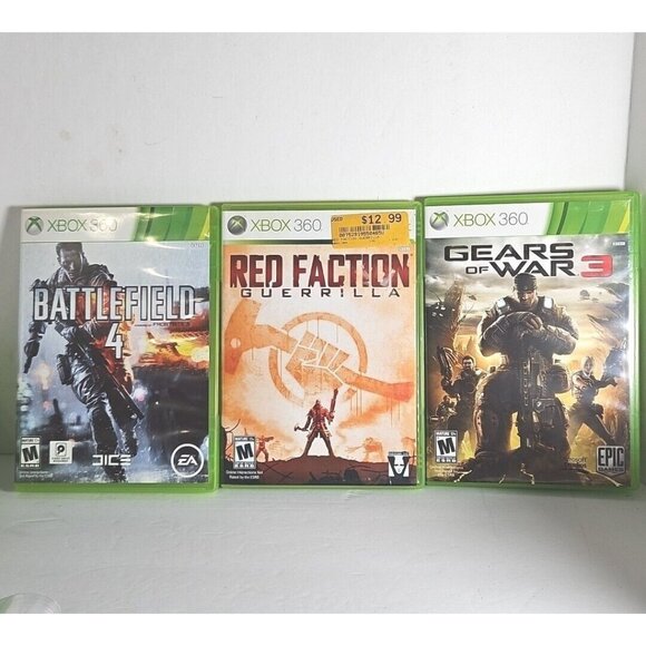 Xbox 360 Red Faction Guerrilla Gears Of War 3 Battlefield 4 Military Wars Fight